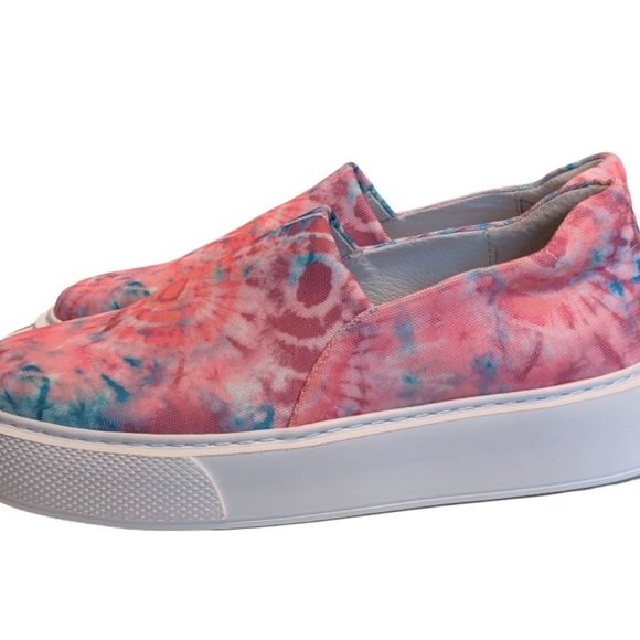 J-Slides Dusty Women's Pink & Blue Tie-Dye  Slip-on Sneaker Size 8.5 New w/o Box - Picture 7 of 14